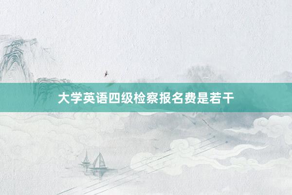 大学英语四级检察报名费是若干