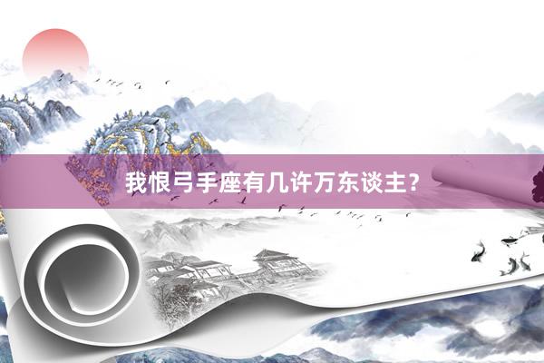我恨弓手座有几许万东谈主？